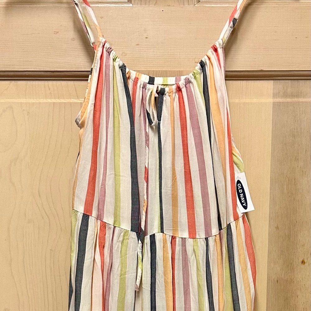 Maxi dress, cream with multi-color